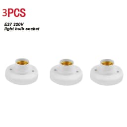 5-50pcs E27 Screw Cap Socket White Gold Ceiling Light Lamp Bulb Fixing Base Stand Light Bulb Holder Lamp Socket For Home 6A 250V