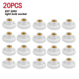 5-50pcs E27 Screw Cap Socket White Gold Ceiling Light Lamp Bulb Fixing Base Stand Light Bulb Holder Lamp Socket For Home 6A 250V