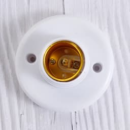 5-50pcs E27 Screw Cap Socket White Gold Ceiling Light Lamp Bulb Fixing Base Stand Light Bulb Holder Lamp Socket For Home 6A 250V