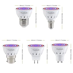 E27/E26 LED Grow Light Bulb Full Spectrum GU10 Spotlights MR16 Hydroponics Flower Vegetable Cultivation Plant Lamp E14 B22 GU5.3