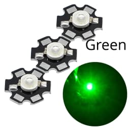 10X 20mm 3V 1W 3W High Power Chip Light Bead White Red Blue Green Led Beads Emitter LED Bulb Diodes Lamp with Star Min Heatsink