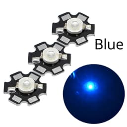 10X 20mm 3V 1W 3W High Power Chip Light Bead White Red Blue Green Led Beads Emitter LED Bulb Diodes Lamp with Star Min Heatsink