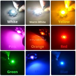10X 20mm 3V 1W 3W High Power Chip Light Bead White Red Blue Green Led Beads Emitter LED Bulb Diodes Lamp with Star Min Heatsink