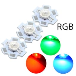 10X 20mm 3V 1W 3W High Power Chip Light Bead White Red Blue Green Led Beads Emitter LED Bulb Diodes Lamp with Star Min Heatsink