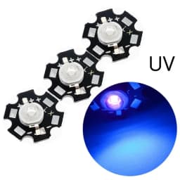 10X 20mm 3V 1W 3W High Power Chip Light Bead White Red Blue Green Led Beads Emitter LED Bulb Diodes Lamp with Star Min Heatsink