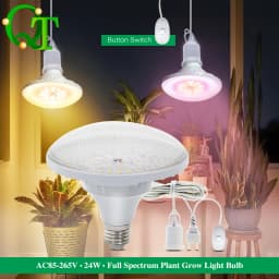GRAXGROW 24W E27 Growth Bulb Six Spectral Beads Formation Aluminum Lamp Body Is Suitable For Growth Of Various Plants