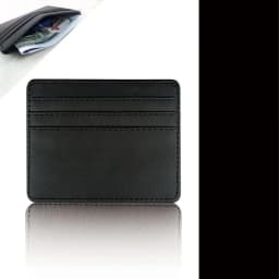 Candy Color PU Leather Card Holder - Multi-Slot Slim Wallet for Credit/ID Cards