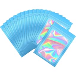 20-50pcs Thicken Ziplock Bags Holographic Laser Color Plastic Pouch For DIY Jewelry Retail Storage Pouch Zip Lock Bag NO Hole