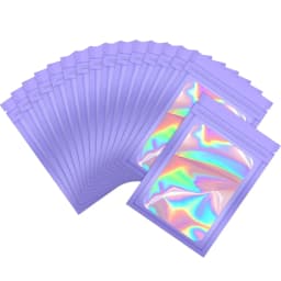 20-50pcs Thicken Ziplock Bags Holographic Laser Color Plastic Pouch For DIY Jewelry Retail Storage Pouch Zip Lock Bag NO Hole
