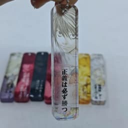 Anime Death Note Cosplay Yagami Light MisaMisa Keychain Acrylic Key Chain Backpack Decoration Keyring Halloween Props