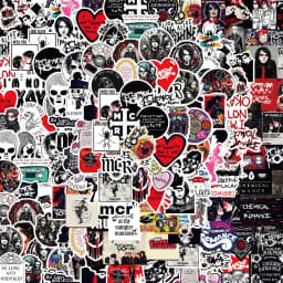 100Pcs My Chemical Romance Stickers  Cartoon Decal for Laptop Phone Guitar Luggage Waterproof Graffiti Vinyl Stickers