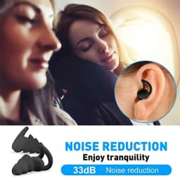 3 Layer Ear Plugs For Sleep Silicone Noise Cancelling Hearing Protection, Soft Reusable Ear Plugs for Sleep