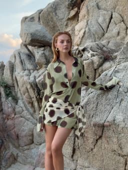 Nibber Music Festival Silk Scarf Strap Patchwork Dress Women Sexy Single-Breasted Full Sleeve Polka Dot Print Hottie Bodycon