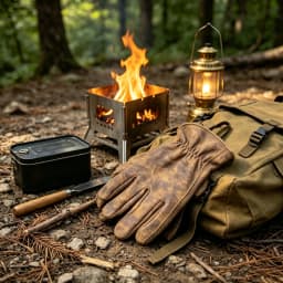 Vintage Distressed Leather Work Gloves Grain Cowhide Leather Gloves for Outdoor Camping Cycling Gardening Climbing Yard Work