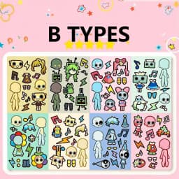 8Sheets Cool Sprunkie Stickers Sprunkie Make A Face Sticker Make Your Own Stickers Kids DIY Party Decals Gift Toy