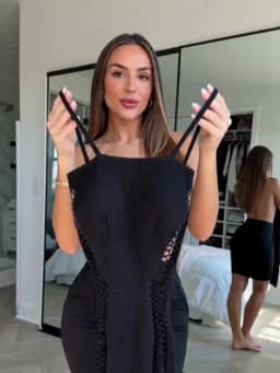 Women Summer Beach Cover Up Hollow Out Beachwear Bodycon Dress Without Underwear Sheer Mesh Fishnet Music festival Swimsuit