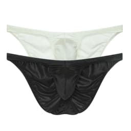 2 Pack Men's Fitness Underwear Mini Low Rise Fitness Exercise Breifs Bulge Pouch Intimate Bottoms Breathable Sports Underpants
