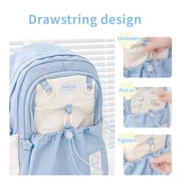 Cream Style Backpack for Students with High Appearance Simple and Cute Design Large Capacity Backpack Lightweight and Painful Ba