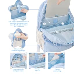 Cream Style Backpack for Students with High Appearance Simple and Cute Design Large Capacity Backpack Lightweight and Painful Ba
