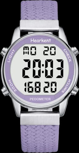 Hearkent Pedometer Sport Watches Step Counter Watch Women Digital Watches Calories Mile Stopwatch Countdown for Walking Tracker