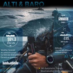 NORTH EDG NEW APACHE-D Men's Digital Free Dive Watch Outdoor Sport Watches Altitude Barometer Compass World Time Waterproof 100M