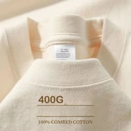 400g Cotton T Shirts Men Short Sleeved Heavyweight Summer Round Neck Loose Breathable Shirt for Men Women Basic Tee
