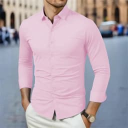 New Men's Business Casual Long Sleeved Solid Color Shirt Wrinkle Resistant Wrinkle Free Comfortable All Season Versatile Top