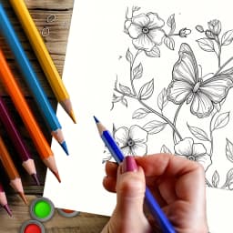28 Pages Fairy Flowers Style Coloring Coloring Book Coloring Book for Adult Stress Reduction | Colouring Book