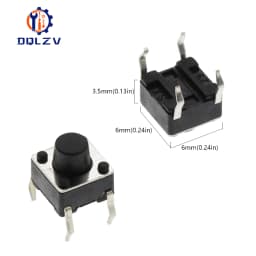 4Pin 6*6 Micro Tact Push Button Switches DIP 6x6x4.3/5/6/7/8/9/10/11/12/13/14/15 MM 4.3mm 5mm 6mm 7mm 8mm 9mm 10mm 11mm