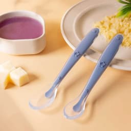 2pcs Baby Silicone Spoon Set Learning Spoon Set Stars Tableware Kids Soft Silicone Feeding Spoon Training Baby Reborn Silicone
