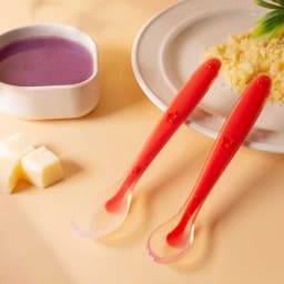 2pcs Baby Silicone Spoon Set Learning Spoon Set Stars Tableware Kids Soft Silicone Feeding Spoon Training Baby Reborn Silicone