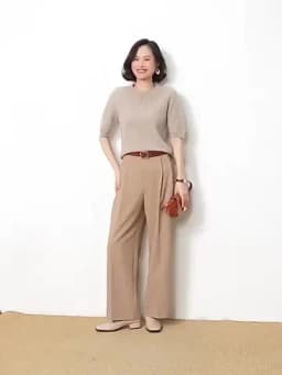 Spring and Summer New Short-sleeved Women O-neck Slim Wool Cotton Blend Pullover Vest T-shirt Knitted Base Sweater