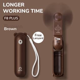 JISULIFE Portable Fan Mini Handheld Fan USB 4500mAh Recharge Hand Held Small 3 In1 Pocket Fan with Power Bank Flashlight Feature