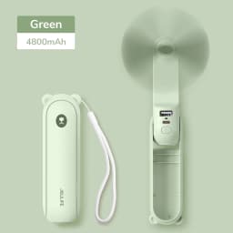 JISULIFE Portable Fan Mini Handheld Fan USB 4500mAh Recharge Hand Held Small 3 In1 Pocket Fan with Power Bank Flashlight Feature