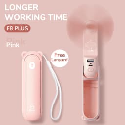 JISULIFE Portable Fan Mini Handheld Fan USB 4500mAh Recharge Hand Held Small 3 In1 Pocket Fan with Power Bank Flashlight Feature