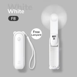 JISULIFE Portable Fan Mini Handheld Fan USB 4500mAh Recharge Hand Held Small 3 In1 Pocket Fan with Power Bank Flashlight Feature