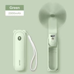 JISULIFE Portable Fan Mini Handheld Fan USB 4500mAh Recharge Hand Held Small 3 In1 Pocket Fan with Power Bank Flashlight Feature