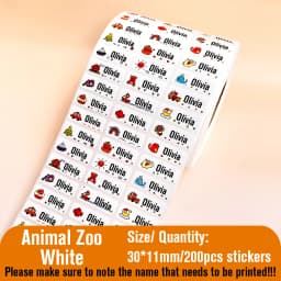 Custom Name Sticker Hebrew Waterproof Self-adhesive Baby Personalized Kids School Label Kindergarten Stationery Tag