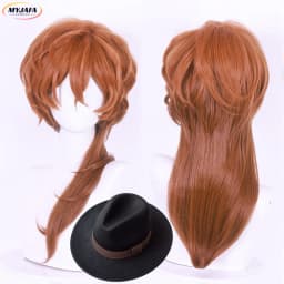 Really High Quality Anime Chuya Nakahara Chuuya Cosplay Wig Heat Resistant Synthetic Hair Wigs + Wig Cap
