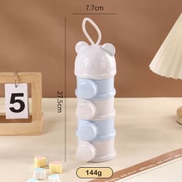 4Layer Bear Style Portable Milk Powder Box Multiple Openings Cereal Cartoon Infant Baby Food Storag Box Toddle Snack Container