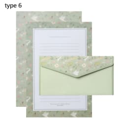 6Pcs Differrent Design Writing Paper With 3Pcs Envelopes Cartoon Pattern Vintage Floral Letter Stationery School Office Supplies