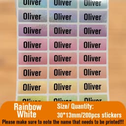 Waterproof Tag Self-adhesive Baby Name Sticker Custom Personalized Kindergarten Hebrew Label For Children School Stationery