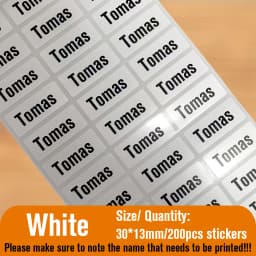 Waterproof Tag Self-adhesive Baby Name Sticker Custom Personalized Kindergarten Hebrew Label For Children School Stationery