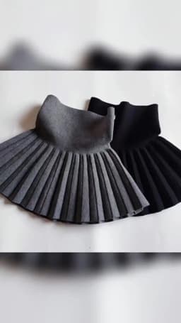 2-12Year Toddler Baby Girls Knit Skirt Autumn Winter Princess Pleated Children School High Waist Mini Tutu Skirts Kids Clothing