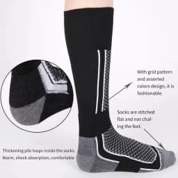 DIZETION 1 Pair Winter Warm Thickening Ski Stockings Hiking Socks For Women Men Children Anti-Cold Outdoor High Sports Stockings