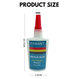 30ML FIXWANT Acrylic Glue Clear Strong Instant Adhesive PMMA  ABS Plexiglass PVC Plastic PP PC Waterproof Fast Drying Glue