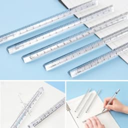1PCS Transparent Triangle Ruler School and Office Supplies Stationery