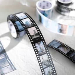 25mm*2m Vintage Film PET Tapes DIY Scrapbooking Collage Stationery Decor Journalling Materials Adhesive Labels Tapes