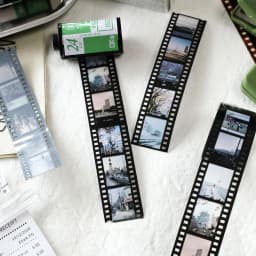 25mm*2m Vintage Film PET Tapes DIY Scrapbooking Collage Stationery Decor Journalling Materials Adhesive Labels Tapes