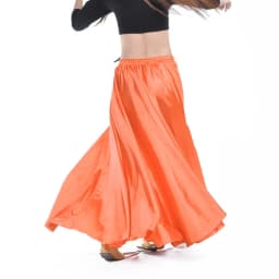 Shining Satin Long Spanish Skirt Swing Dancing Skirt Belly Dance skirt Sun Skirt 14 Colors Available VL-310